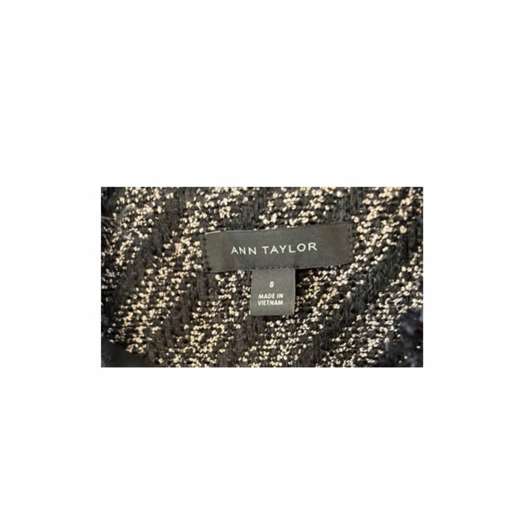 Ann Taylor Tweed Striped Ruffle Jacket - Picture 4 of 6